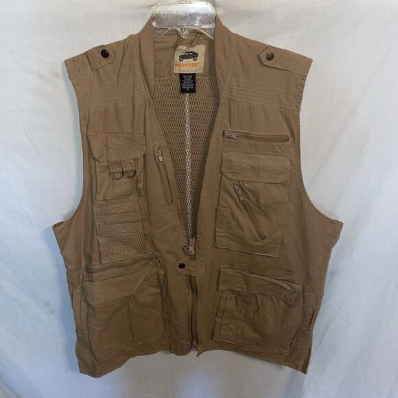 Humvee Men’s Guide Vest Size XL Beige Outdoors Activewear Fishing - Picture 1 of 12